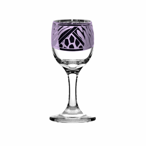Рюмки 6 шт. с узором "Фэшн" цвет "Фиолетовый"																													
